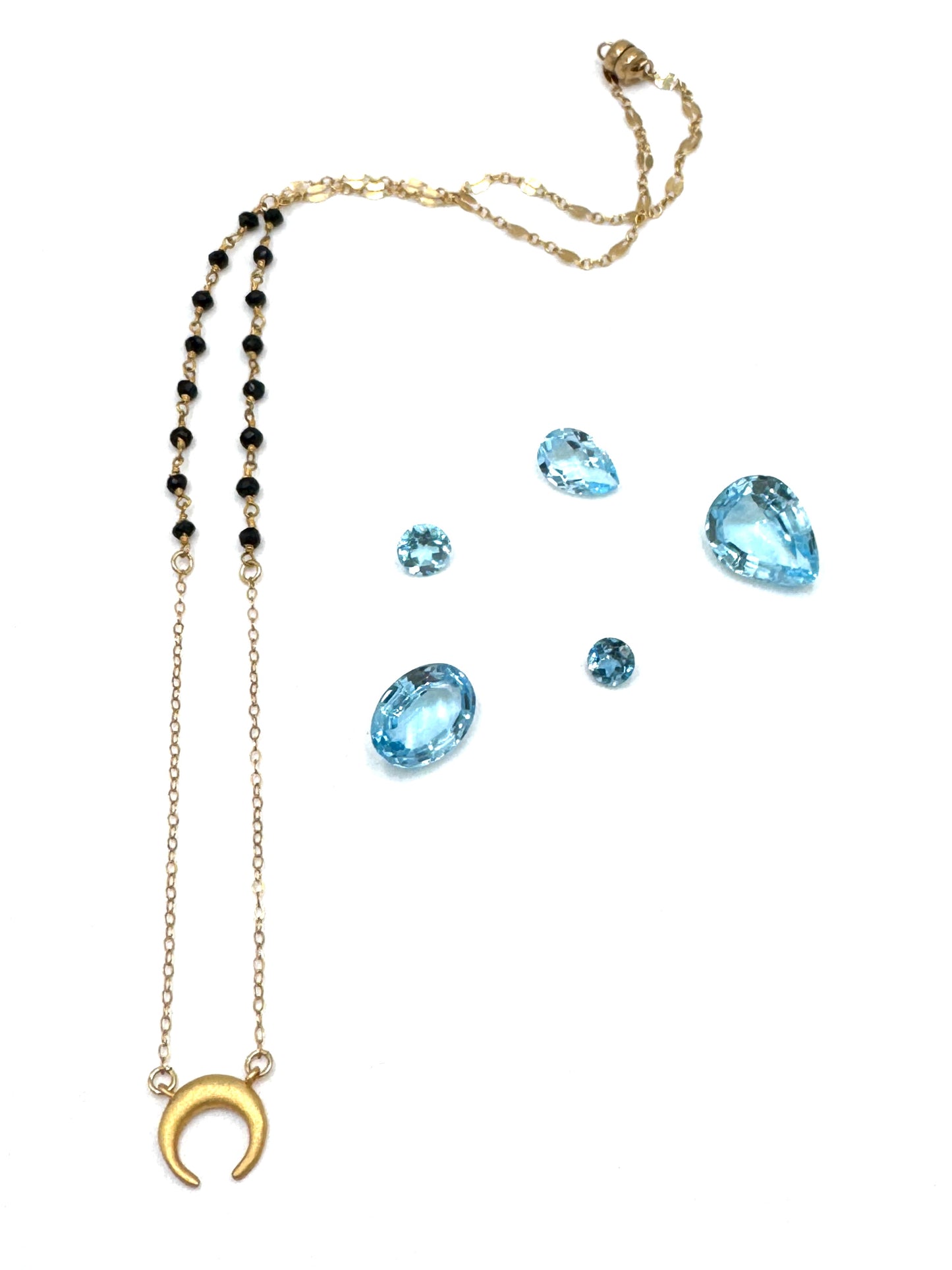 Crescent Moon Gold Necklace