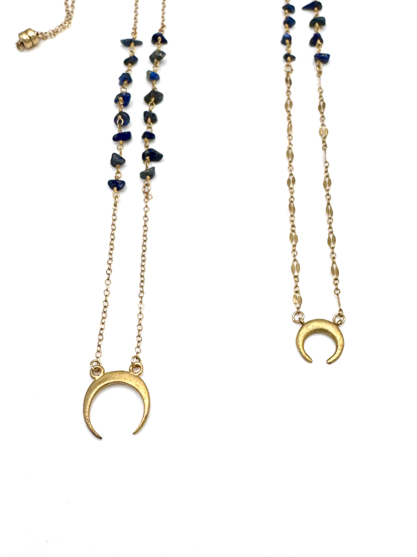 Crescent Moon Gold Necklace