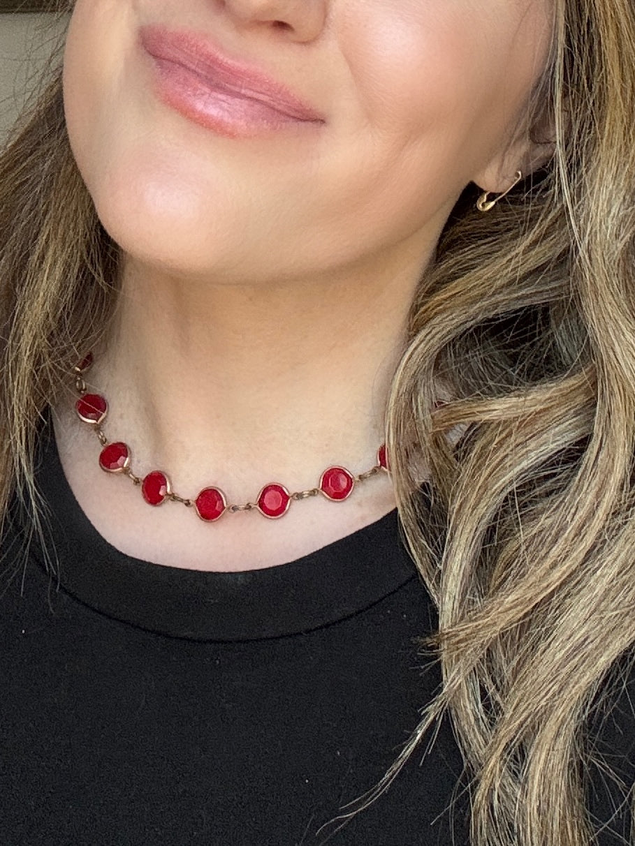 Red Vintage Choker