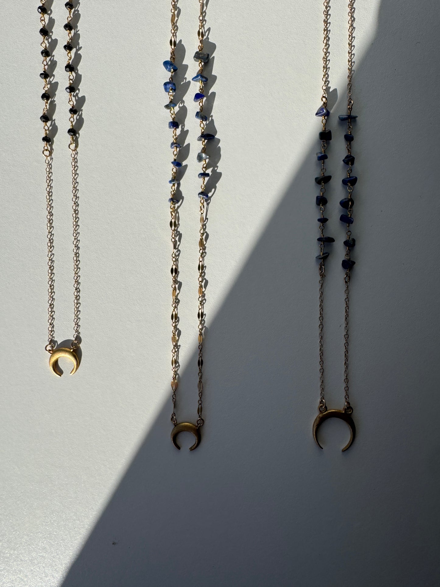 Crescent Moon Gold Necklace