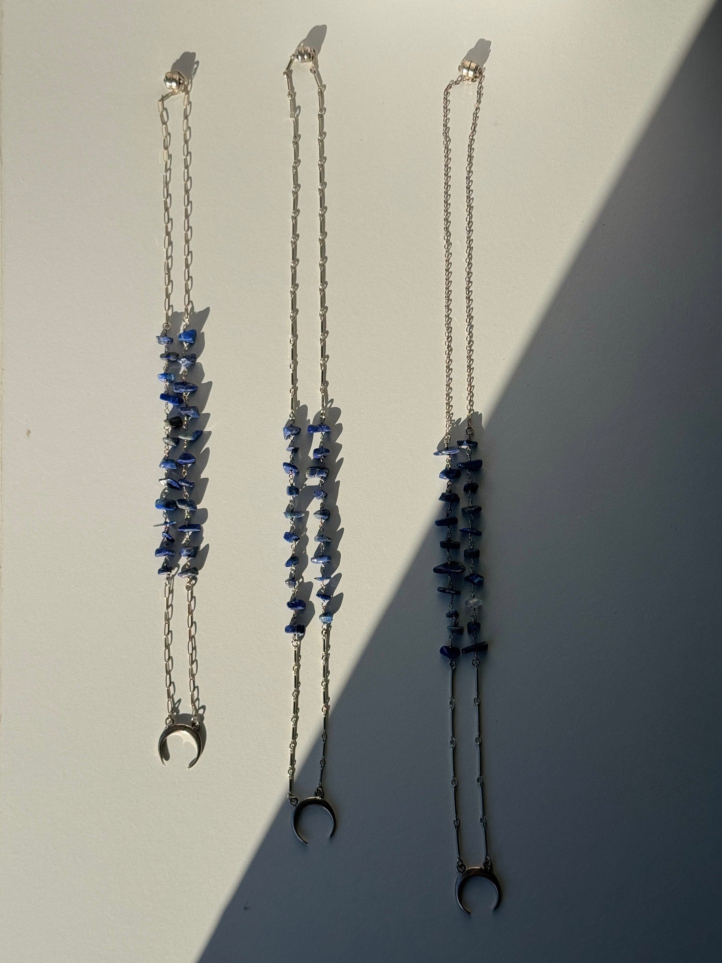 Crescent Moon Silver Necklace