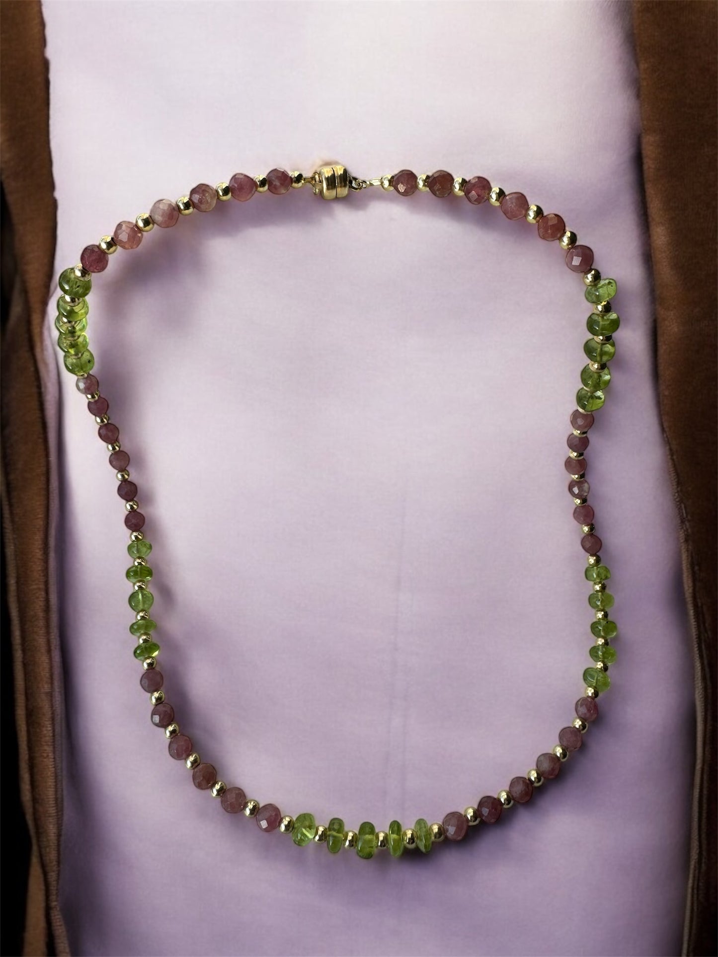 Peridot and Pink Tourmaline